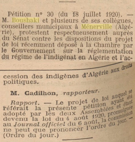 Cover of 1920 Algerian Political Rights Petition