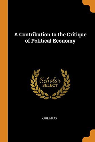 Cover of A Contribution to the Critique of Political Economy