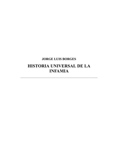 Cover of A Universal History of Infamy