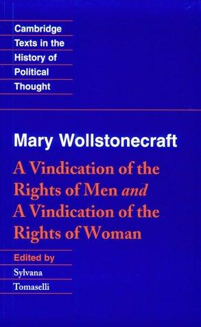 Cover of A Vindication of the Rights of Men
