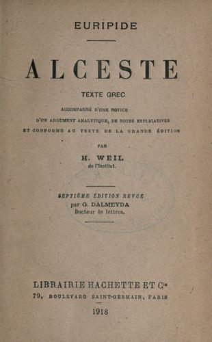 Cover of Alcestis
