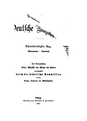 Cover of Allgemeine Deutsche Biographie