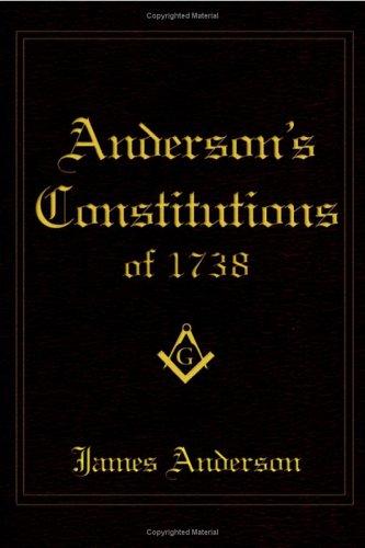 Cover of Anderson's Constitutions
