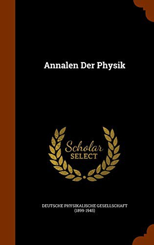 Cover of Annalen der Physik