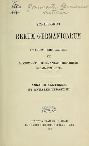 Cover of Annales Xantenses