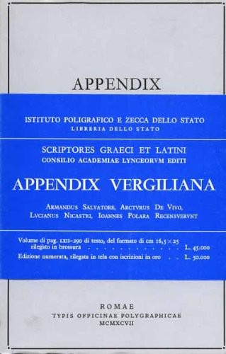 Cover of Appendix Vergiliana