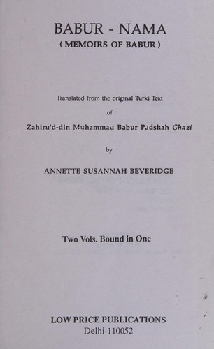 Cover of Baburnama