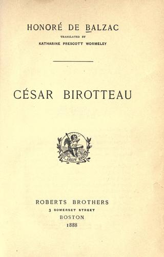 Cover of César Birotteau