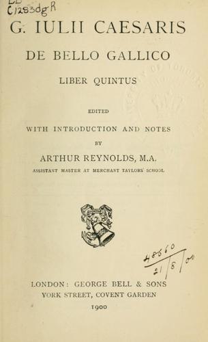Cover of Commentarii de Bello Gallico