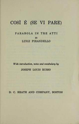 Cover of Così è