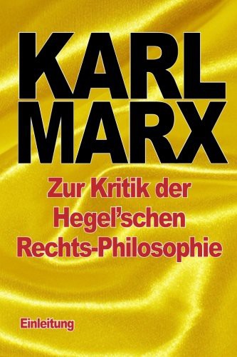 Cover of Critique of Hegel's 'Philosophy of Right'