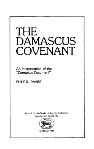 Cover of Damascus Document