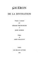Cover of De Divinatione