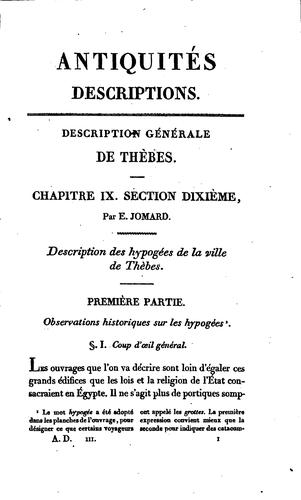 Cover of Description de l'Égypte