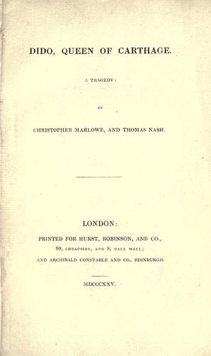 Cover of Dido, Queen of Carthage