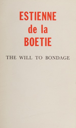 Cover of Discourse on Voluntary Servitude