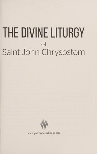 Cover of Divine Liturgy of St. John Chrysostom