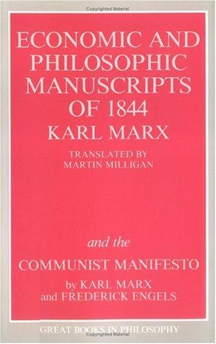 Cover of Economic and Philosophic Manuscripts of 1844