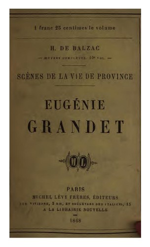 Cover of Eugénie Grandet