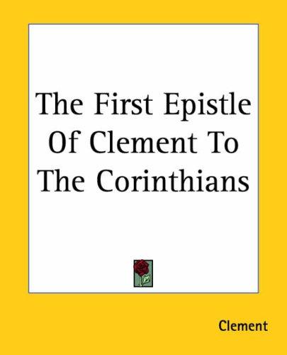 Cover of First Epistle of Clement