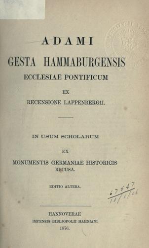 Cover of Gesta Hammaburgensis ecclesiae pontificum