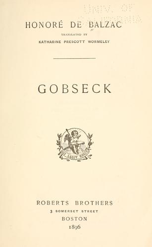 Cover of Gobseck