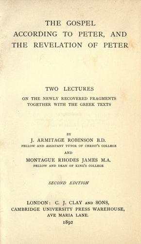 Cover of Gospel of Peter
