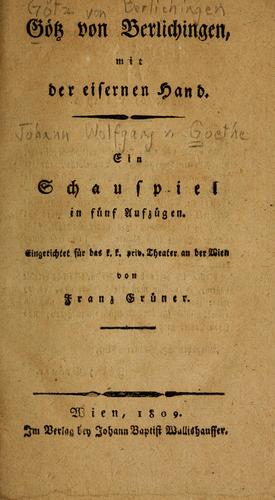Cover of Götz von Berlichingen