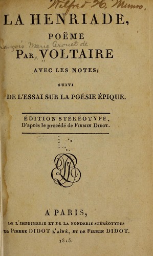 Cover of Henriade