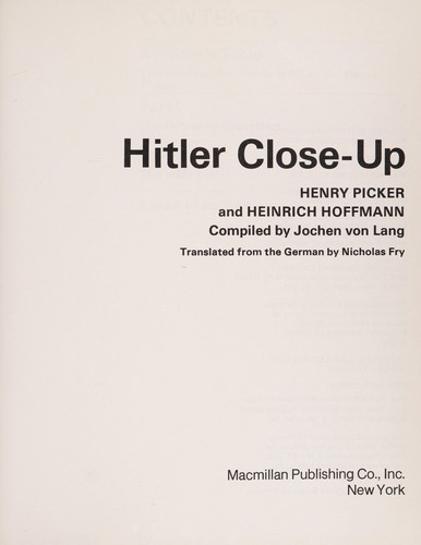 Cover of Hitler’s Table Talk