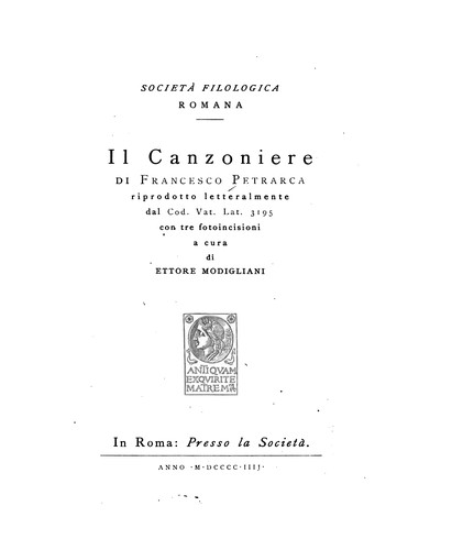 Cover of Il Canzoniere