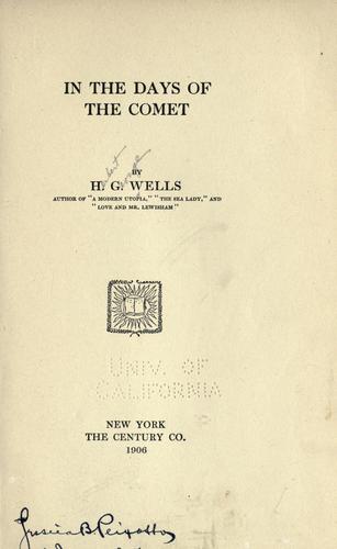 Cover of In the Days of the Comet