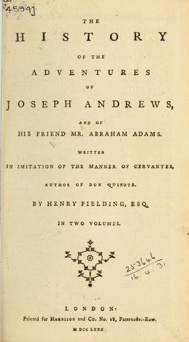 Cover of Joseph Andrews