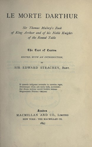 Cover of Le Morte d'Arthur