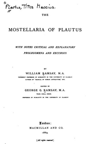Cover of Mostellaria