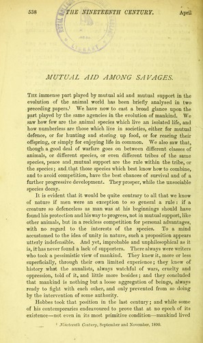 Cover of Mutual Aid: A Factor of Evolution