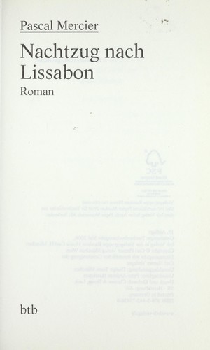 Cover of Night Train to Lisbon