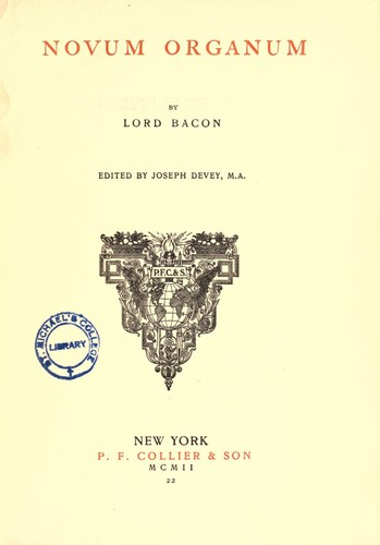 Cover of Novum Organum