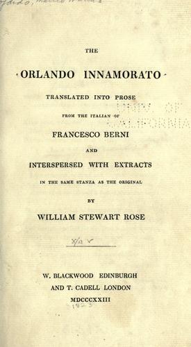 Cover of Orlando Innamorato