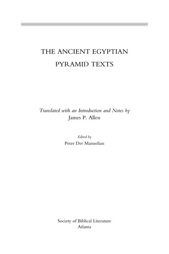 Cover of Pyramid Texts
