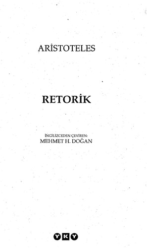 Cover of Rhetoric