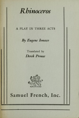 Cover of Rhinoceros