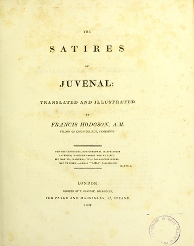Cover of Satires
