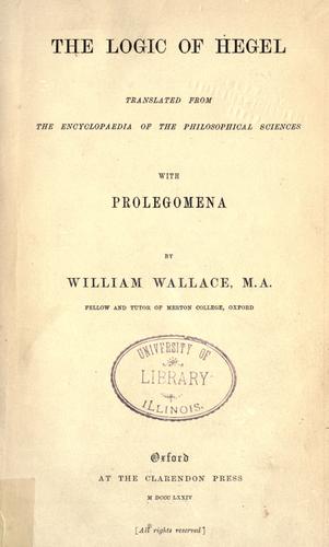 Cover of Science of Logic