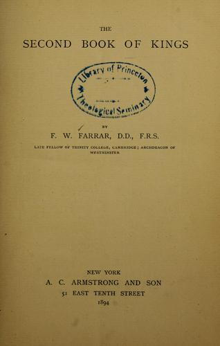 Cover of Second Book of Kings