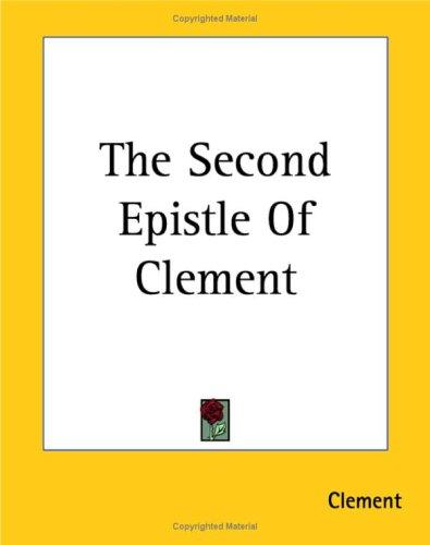 Cover of Second Epistle of Clement