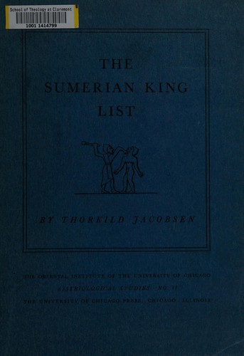 Cover of Sumerian King List