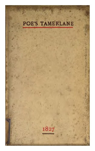 Cover of Tamerlane and Other Poems