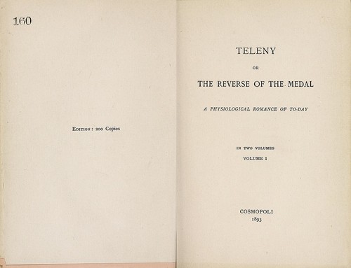 Cover of Teleny, or The Reverse of the Medal