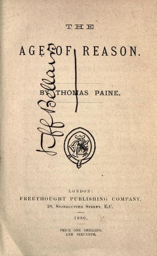 Cover of The Age of Reason